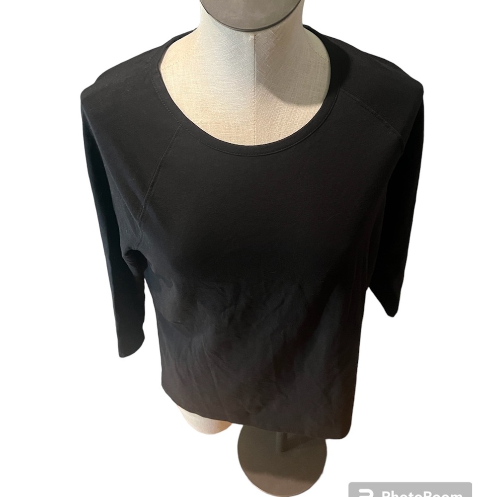 NWT women’s Ocean +‎ Coast black 3/4 sleeve top size small